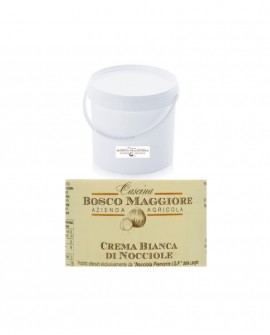 Crema Bianca di Nocciole Piemonte IGP - secchiello 1Kg spalmabile artigianale - Cascina Bosco Maggiore