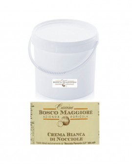 Crema Bianca di Nocciole Piemonte IGP - secchiello 5Kg spalmabile artigianale - Cascina Bosco Maggiore