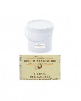 Crema di Gianduja di Nocciole Piemonte IGP - secchiello 1Kg spalmabile artigianale - Cascina Bosco Maggiore