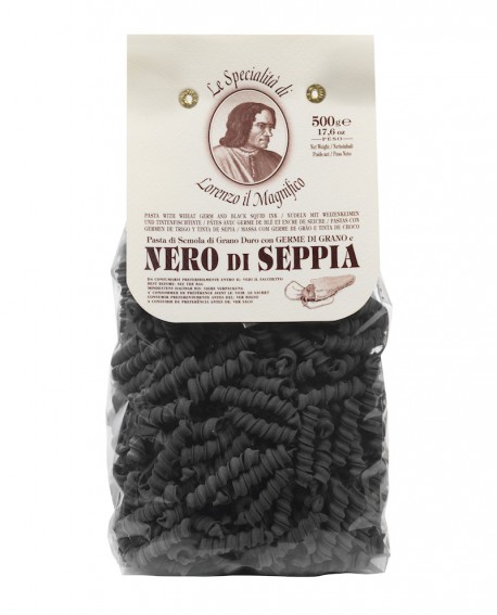 Nero Di Seppia Ricci Germe di Grano Lorenzo il Magnifico 500 gr Pasta Aromatizzata - Antico Pastificio Morelli