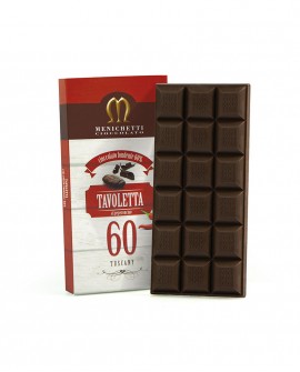 Tavoletta cioccolato fondente extra 60% al peperoncino - 100g - Menichetti Cioccolato