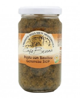 Pesto con basilico genovese Dop in olio extra vergine d'oliva - barattolo 950g - Casa Bruna