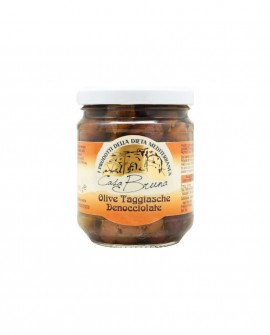 Olive taggiasche denocciolate in olio extra vergine d'oliva - barattolo 190g - Casa Bruna