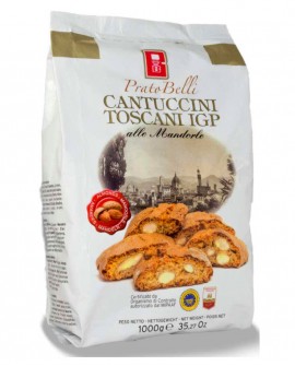 PratoBelli Cantuccini Toscani IGP alle mandorle - sacchetto 1000g - Biscottificio Belli