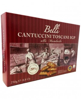 Belli Cantuccini Toscani IGP alle mandorle - astuccio regalo 250g - Biscottificio Belli