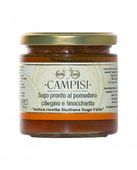Sugo pronto al Pomodoro Ciliegino e Finocchietto - Antica ricetta Siciliana - Sugo Finto - vaso vetro 220 g - Campisi