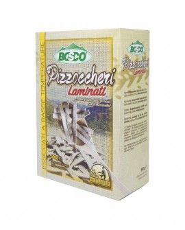 PIZZOCCHERI LAMINATI SANA CUCINA con farina integrale di grano saraceno - astuccio 500g - Pastificio Valtellinese BO.S.CO.