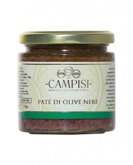Patè di Olive Nere - vaso vetro 220 g - Campisi