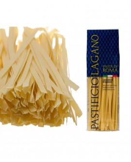 Fettuccine artigianali - 500g -cartone nr.16 pezzi-pasta di semola di grano duro italiano trafilata al bronzo-Pastificio LAGANO