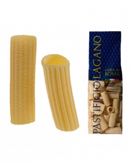 Rigatoni artigianali -500g-cartone nr.24 pezzi-pasta di semola di grano duro italiano trafilata al bronzo - Pastificio LAGANO