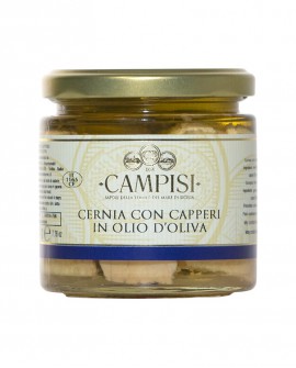 Cernia con Capperi in Olio di Oliva - vaso vetro 220 g - Campisi