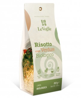 Risotto con Verdure Biologico senza glutine - 215g linea gourmet - Le Voglie - Primavera Foods