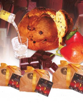 Panettone - Panciuc pere e cioccolato imbibito con liquore alla pera 750 g - Pasticceria Aliverti