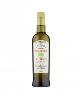 Olio Extra Vergine di Oliva Biologico Rustico ® Turri 100% Italiano spremitura a Freddo 0,5L.