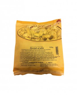 Ravioli al Plin - 500 g pasta fresca all'uovo ripiena SURGELATA - Pastificio La Ginestra