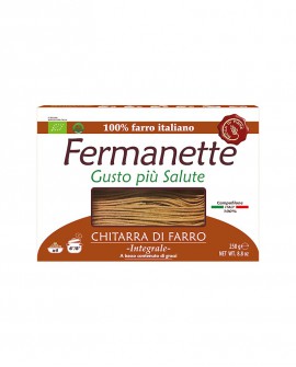 Chitarra di farro Fermanette - Pasta lunga integrale biologica - Astuccio da 250g - Pastificio Marcozzi