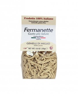 Gemelli di miglio Fermanette - Pasta corta - senza glutine - 250g - Pastificio Marcozzi