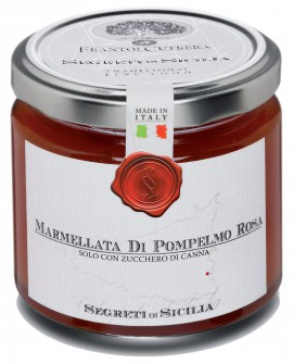 Marmellata di Pompelmo Rosa siciliano - vasetto di vetro 212 - 225 g - Frantoi Cutrera Segreti di Sicilia