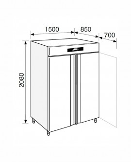 Armadio frigorifero Stagionatore 1500 INOX CARNE - STG MEAT 1500 INOX - Refrigerazione - Everlasting