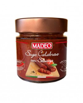 Sugo Calabrese con Salsiccia piccante in vaso vetro - 215g - Madeo