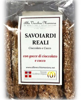 Savoiardi Reali Cioccolato e Cocco - 150g - Pasticceria Alla Vecchia Maniera