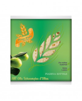 Piadina Sottile Evo qualità Verde fresca in ATM 50gg - 26cm tonda 120g - conf. 5 pezzi - Cartone 50 pezzi - L'Angolo della Piad