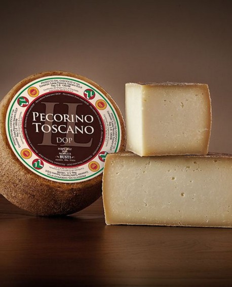 Il Pecorino Toscano DOP stagionato 2.5 kg sottovuoto forma intera Gran Riserva - latte ovino - Caseificio Busti