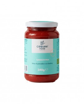 Sansovina salsa di pomodoro con basilico - sugo biologico - 340g vaso in vetro - Cipriani Food