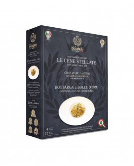 Bottarga e Bolle D'Oro - Spaghetti - Le Cene Stellate chef Marc Lanteri - 4 porzioni - Fratelli Desideri