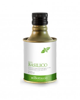 Olio Extravergine d'Oliva Italiano INFUSO al Basilico - 250ml - Olio il Bottaccio