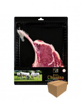 Tomahawk di Filetto di Carne Chianina - n.1 pezzo 900g skin - cartone da 4 confezioni - Carne Certificata - Macelleria Co.Pro.Ca